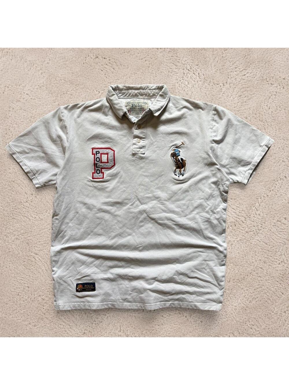 Crazy fire vintage 90s Polo Ralph Lauren big pony polo.